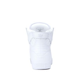 Supra SKYTOP Høye Sneakers Herre Hvite/Hvite | NO-74962